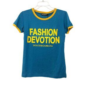 Dolce & Gabbana Fashion Devotion Cotton T-Shirt Size 36 Small NWT